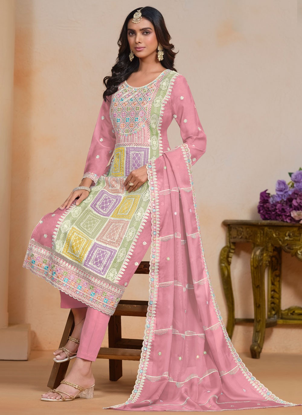 Organza Salwar Suit - T3660