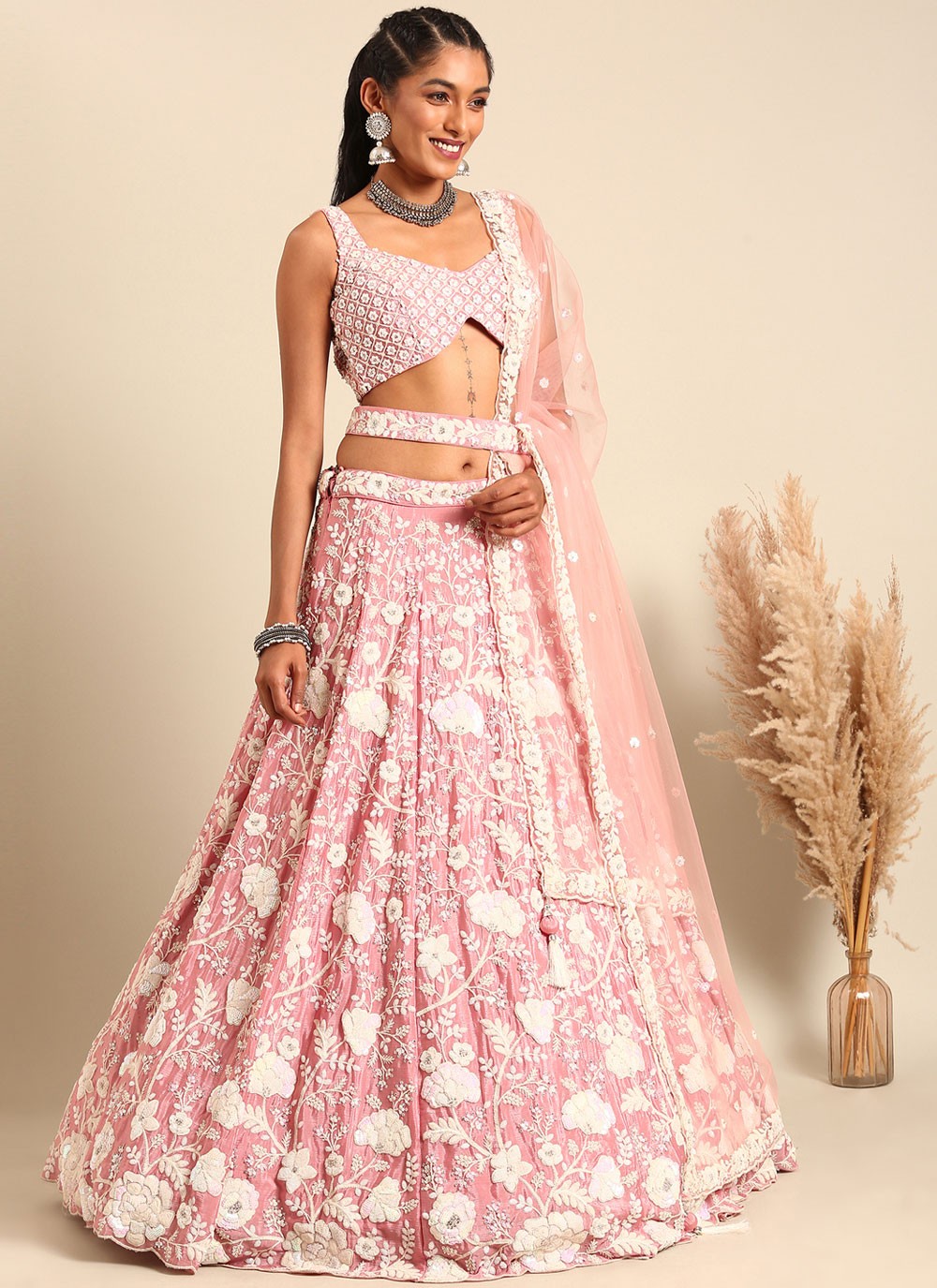 Cord Georgette A - Line Lehenga - L1583