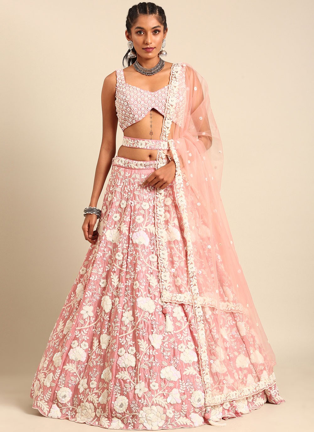 Cord Georgette A - Line Lehenga - L1583