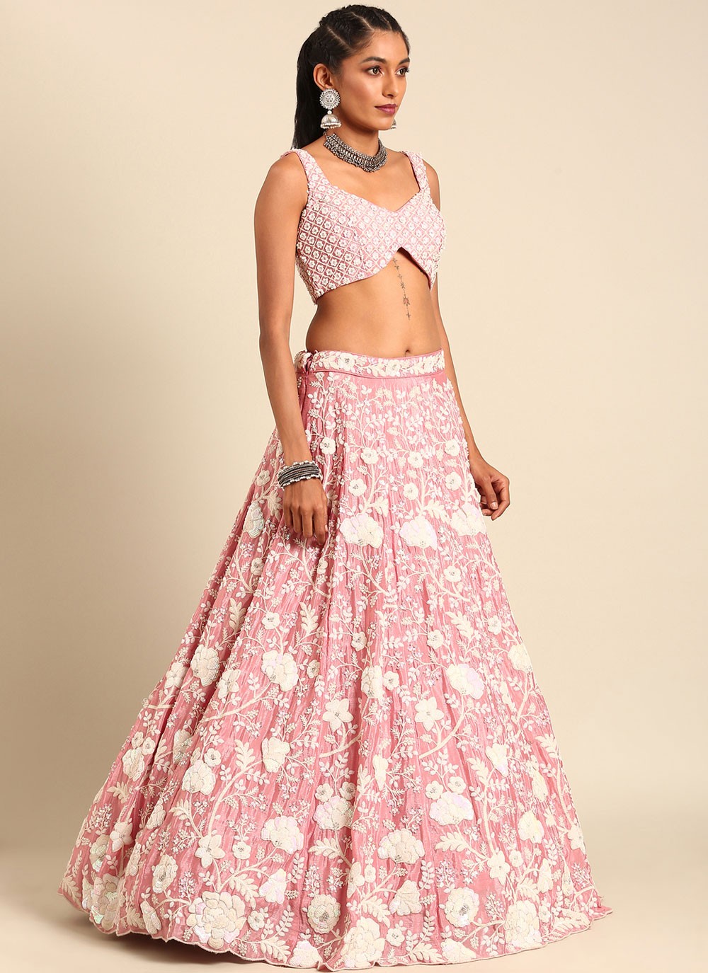 Cord Georgette A - Line Lehenga - L1583