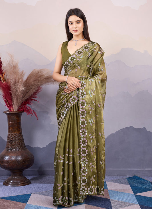 Classic Embroidered Silk Saree - S8532