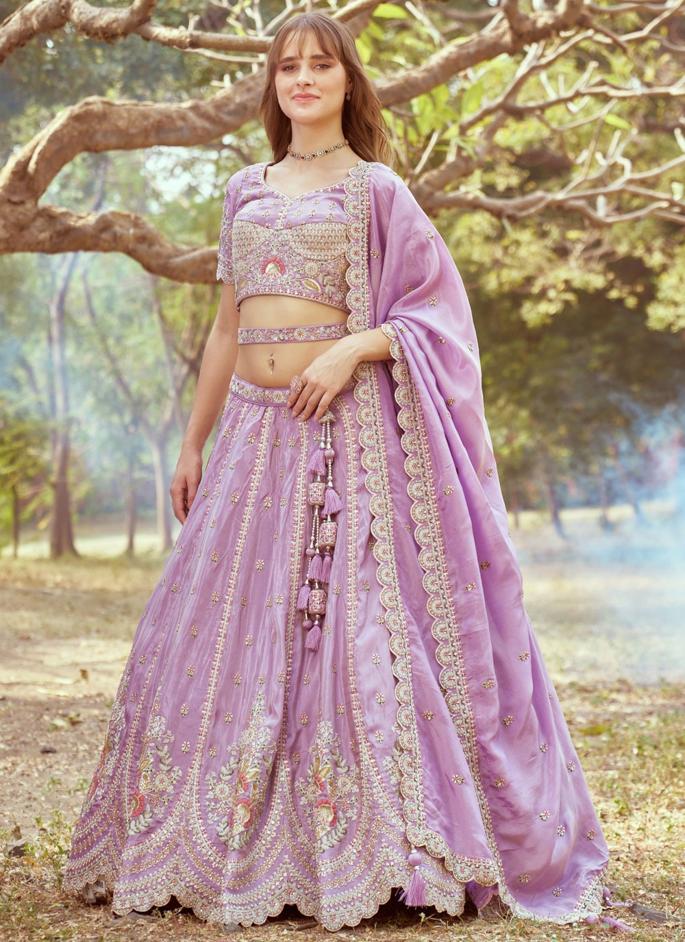 Beads Organza A - Line Lehenga - L2931