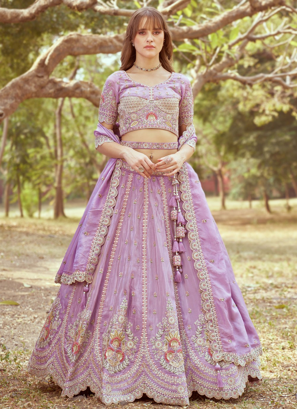 Beads Organza A - Line Lehenga - L2931