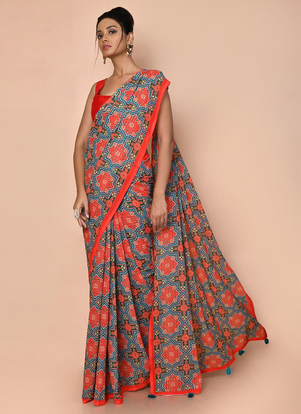 Trendy Printed Faux Georgette Saree - S2991