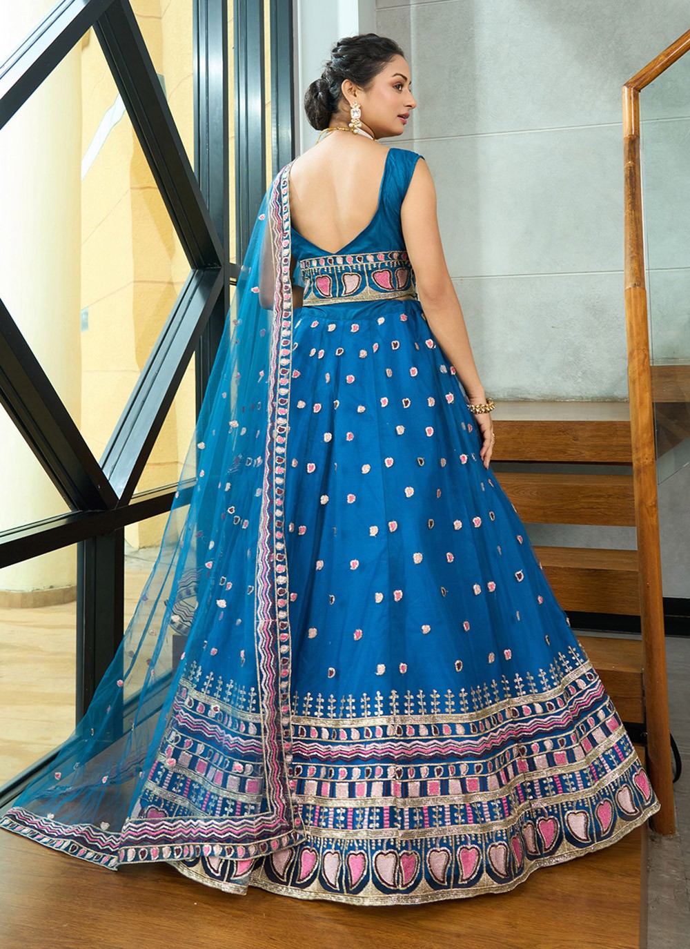 Embroidered Georgette A - Line Lehenga - L2294