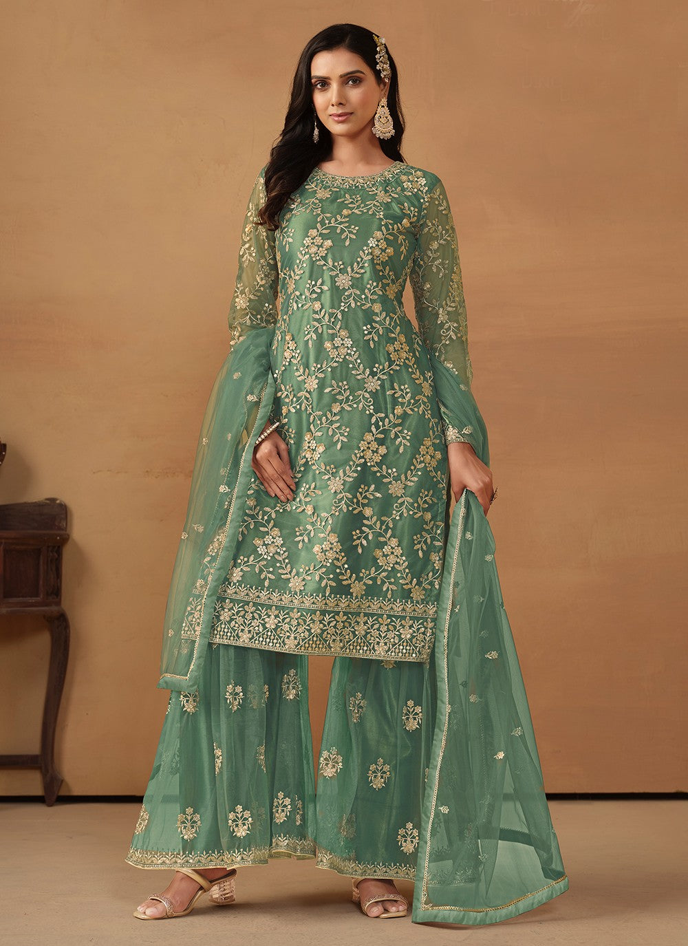 Net Salwar Suit - T2089