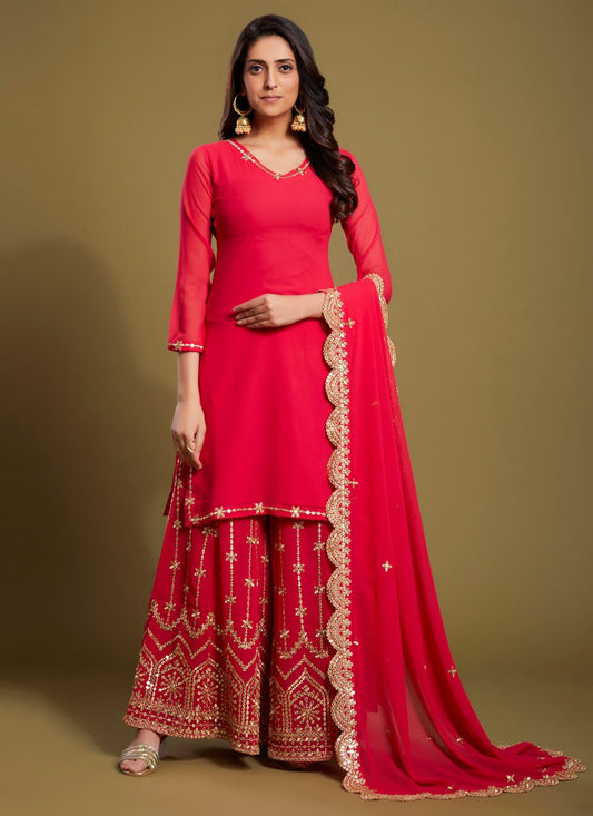 Georgette Palazzo Suit - T1049