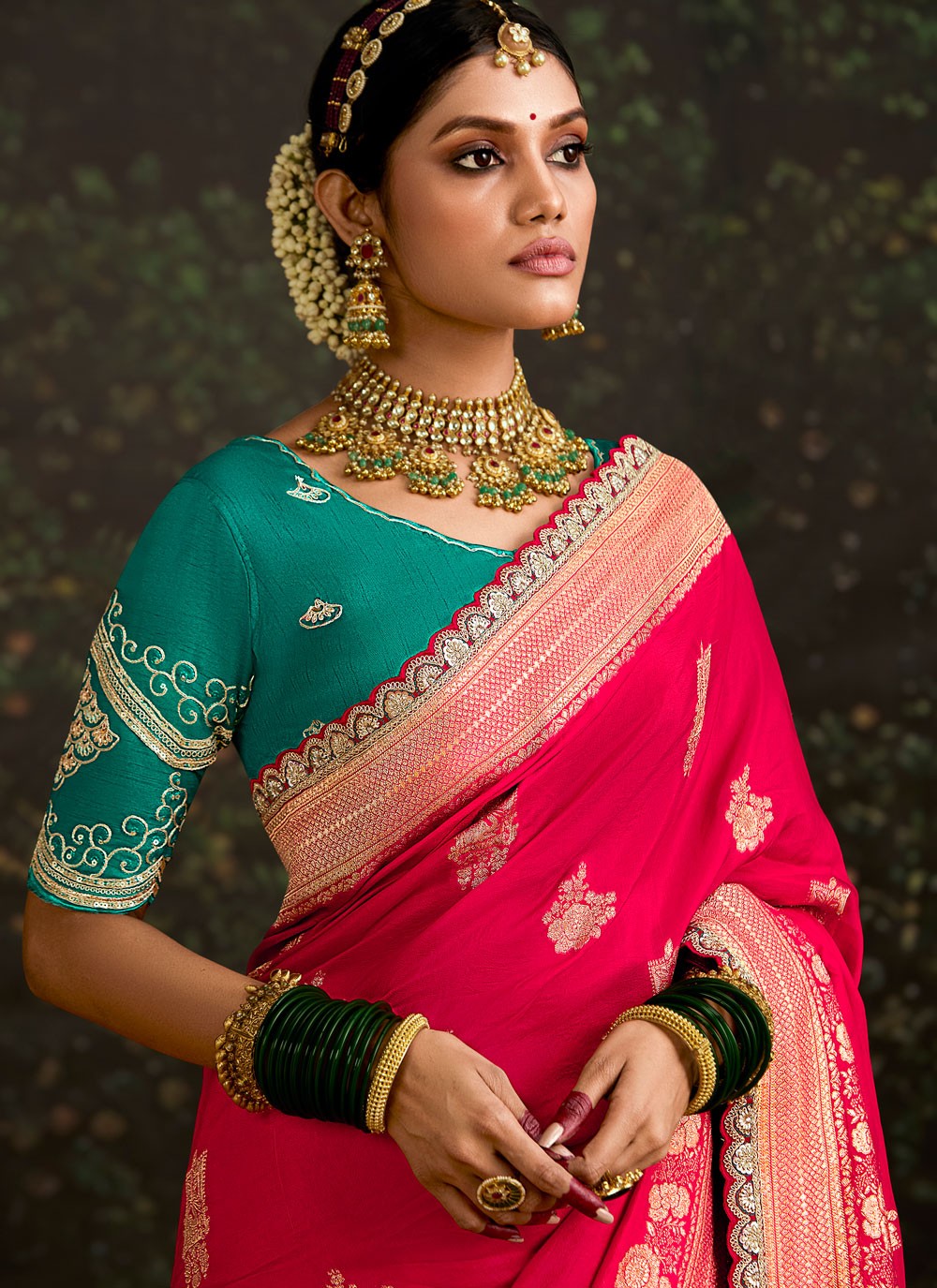 Classic Border Work Pure Dola Saree - S9686