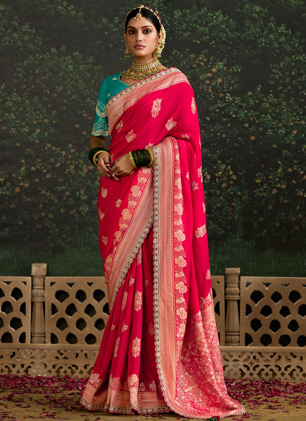 Classic Border Work Pure Dola Saree - S9686