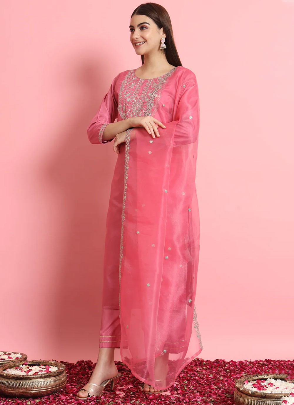 Silk Blend Salwar Suit - T1885