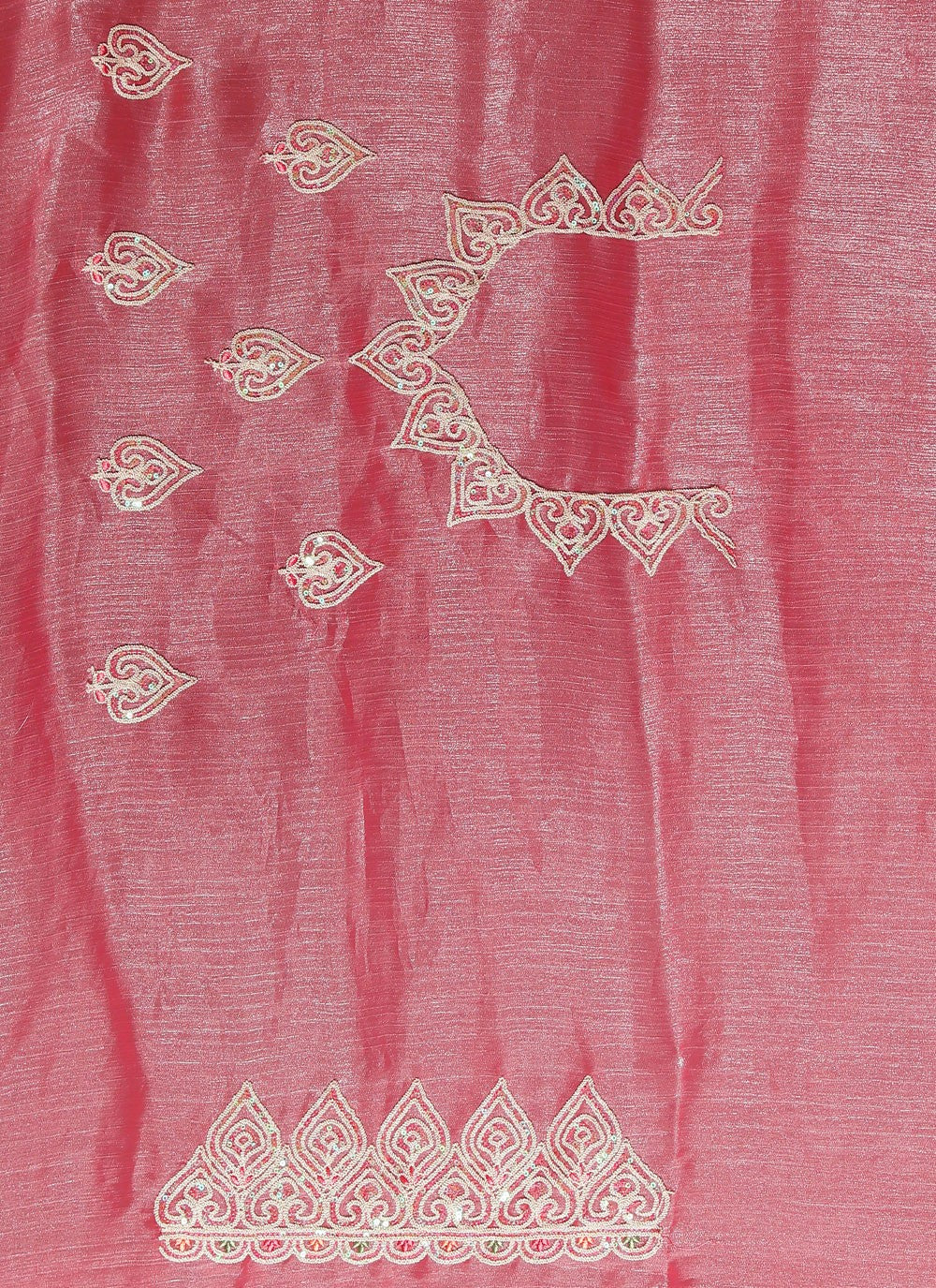 Trendy Embroidered Silk Saree - S5059