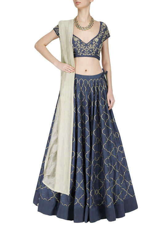 Sequins Art Silk A - Line Lehenga - L0504