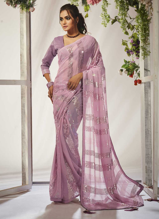 Trendy Designer Georgette Saree - S3625