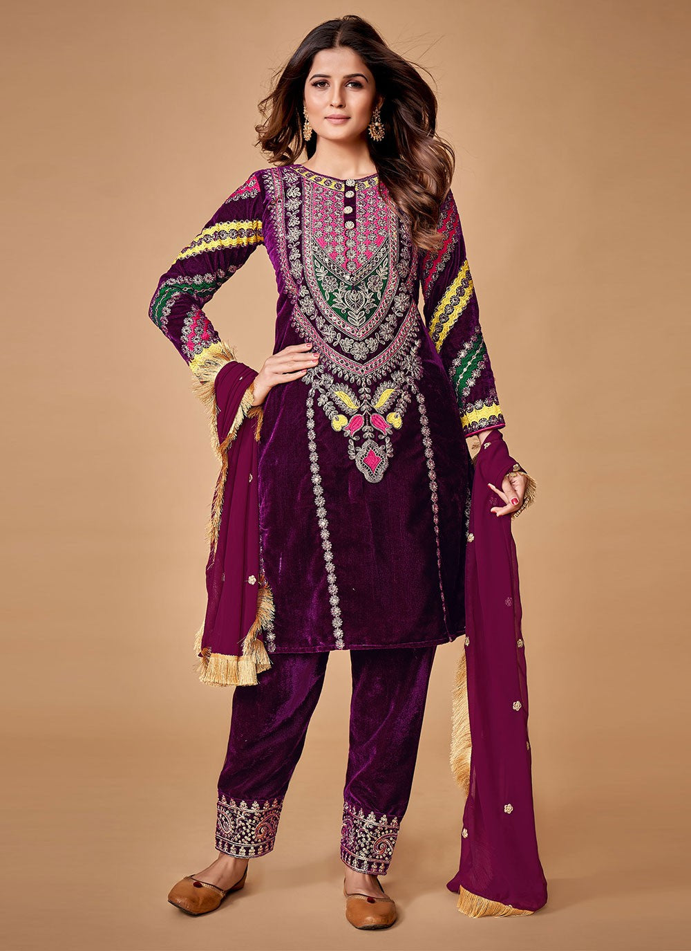 Velvet Salwar Suit - T976