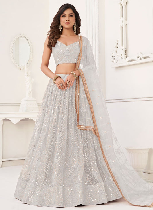 A - Line Lehenga Embroidered Net - L5067A