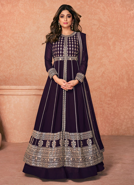 Pure Georgette Anarkali - T745