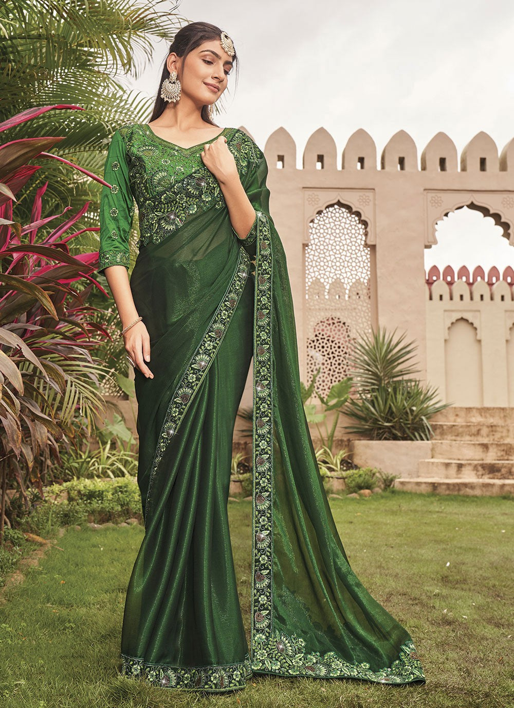 Classic Designer Shimmer Saree - S4863