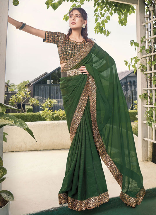 Saree Embroidered Shimmer Saree - S4804