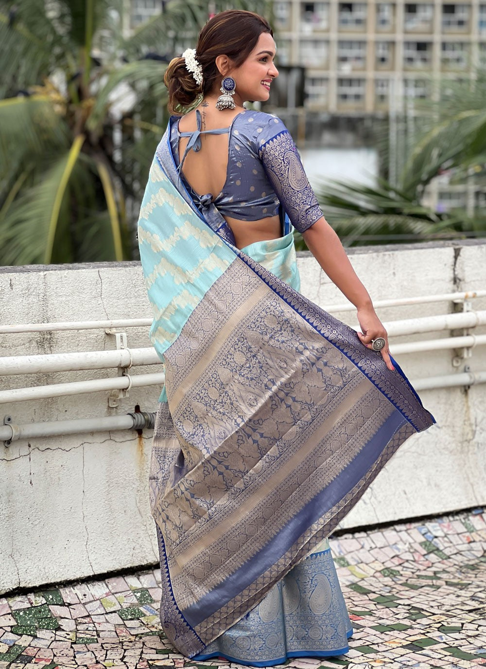 Classic Woven Silk, Tissue Saree - S9052