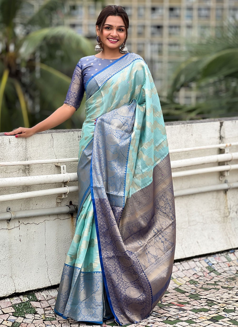 Classic Woven Silk, Tissue Saree - S9052