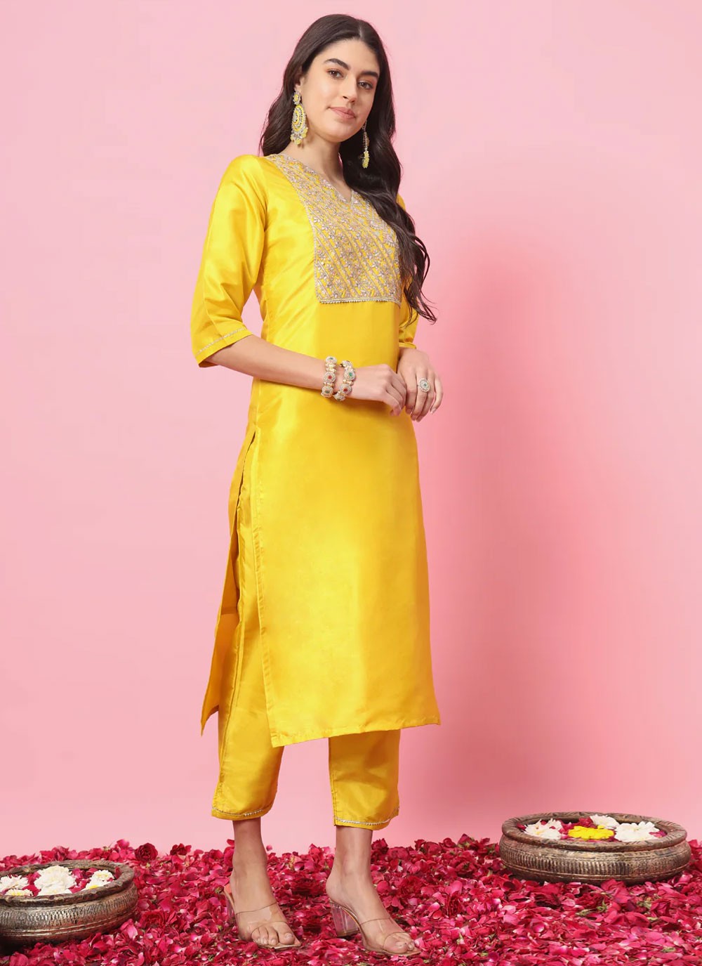 Silk Blend Salwar Suit - T2371