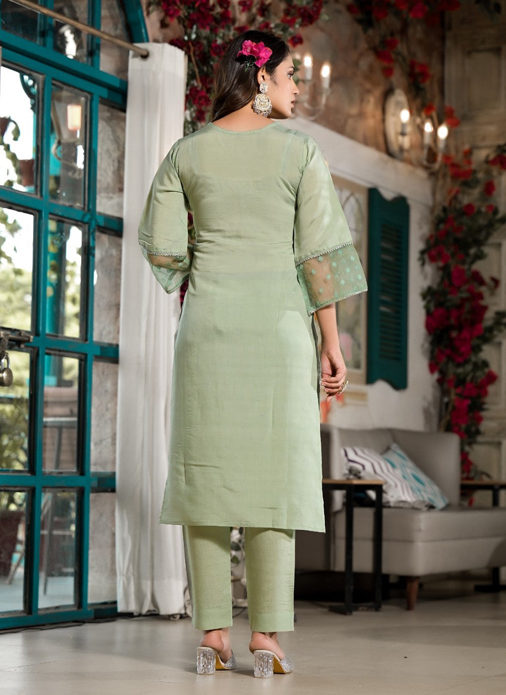 Silk Blend Pant Style Suit - T3131