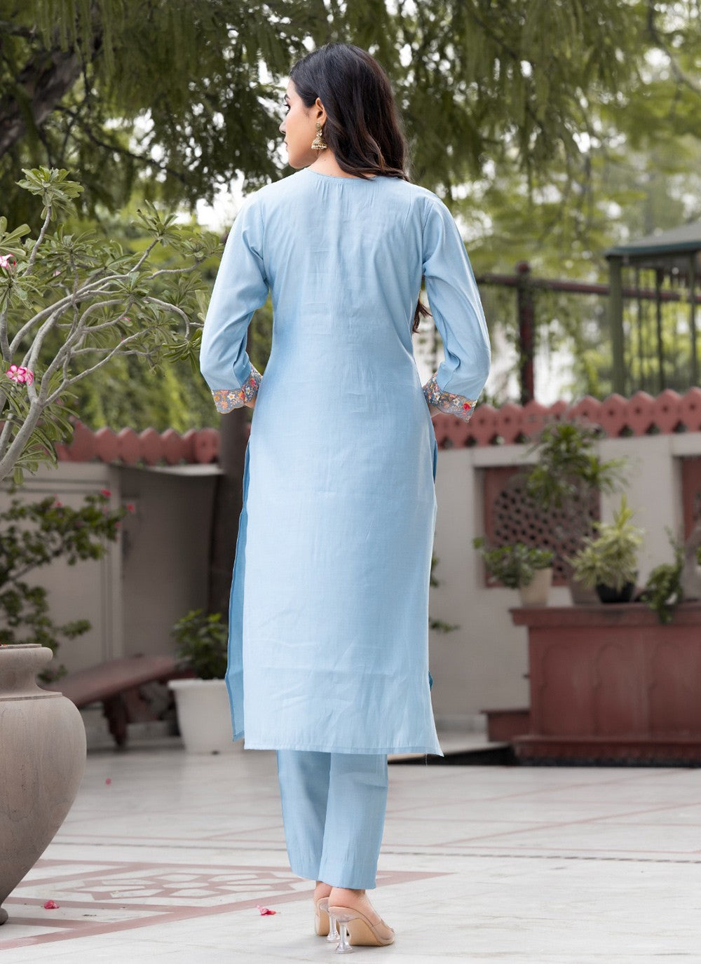 Silk Blend Pant Style Suit - T3131