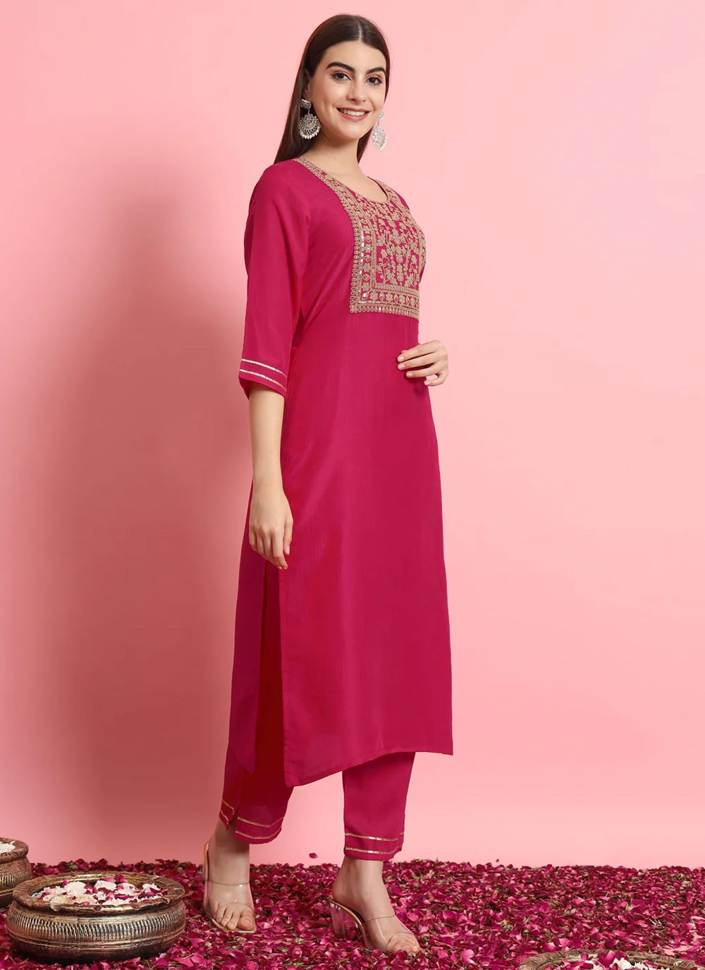 Silk Blend Salwar Suit - T1885