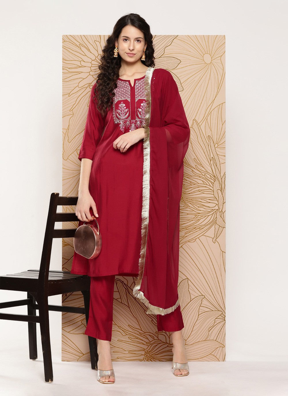 Blended Cotton Anarkali - T1227