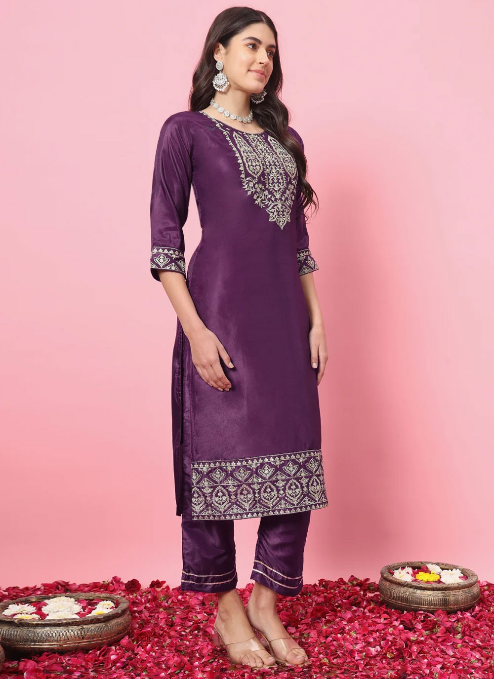 Silk Blend Salwar Suit - T2311