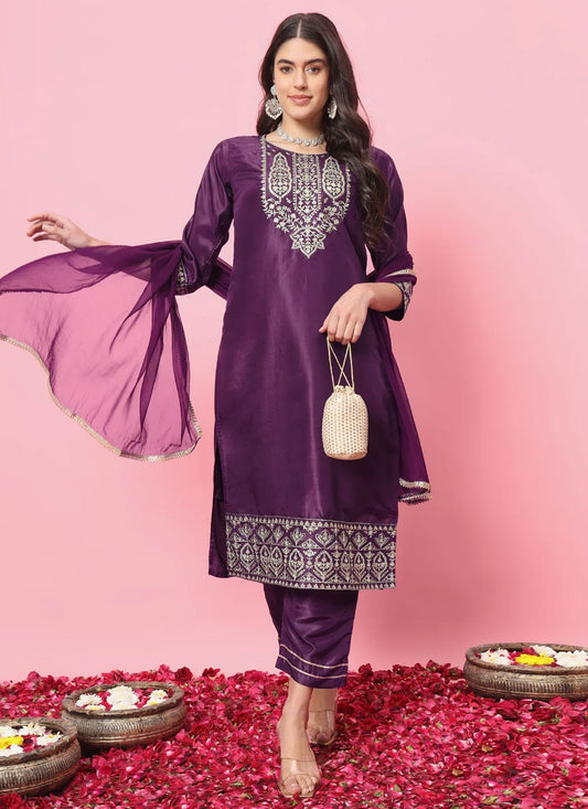 Silk Blend Salwar Suit - T2311