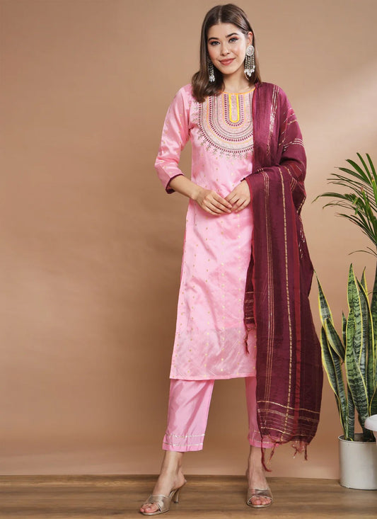 Silk Blend Salwar Suit - T1431