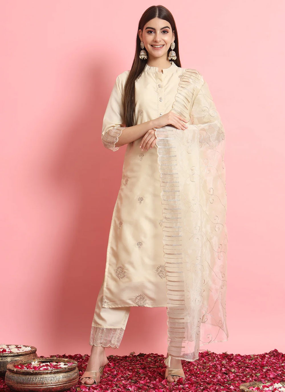 Silk Blend Salwar Suit - T1885