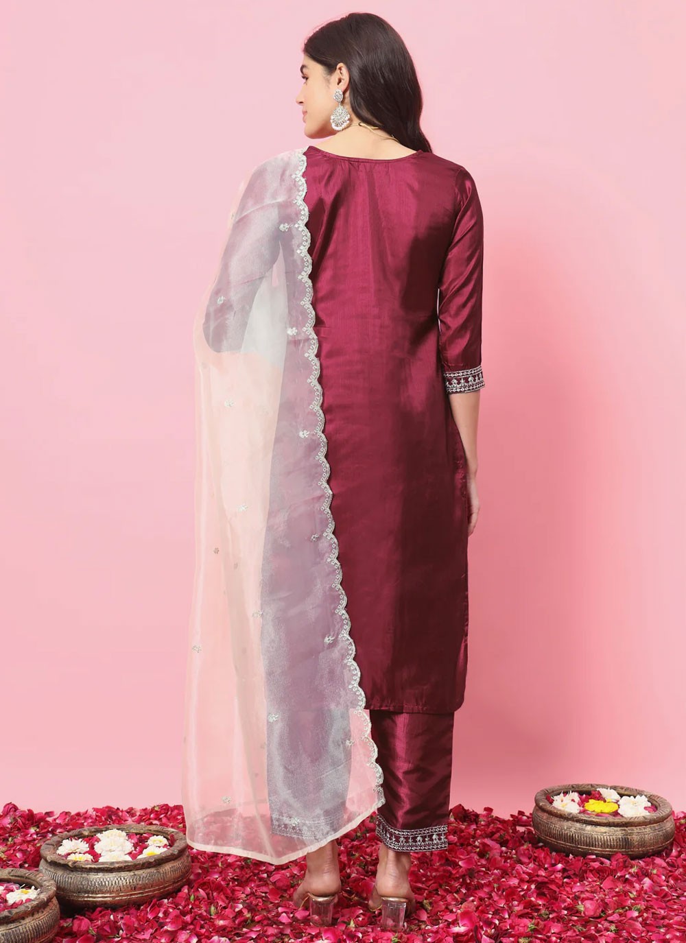 Silk Blend Salwar Suit - T2307