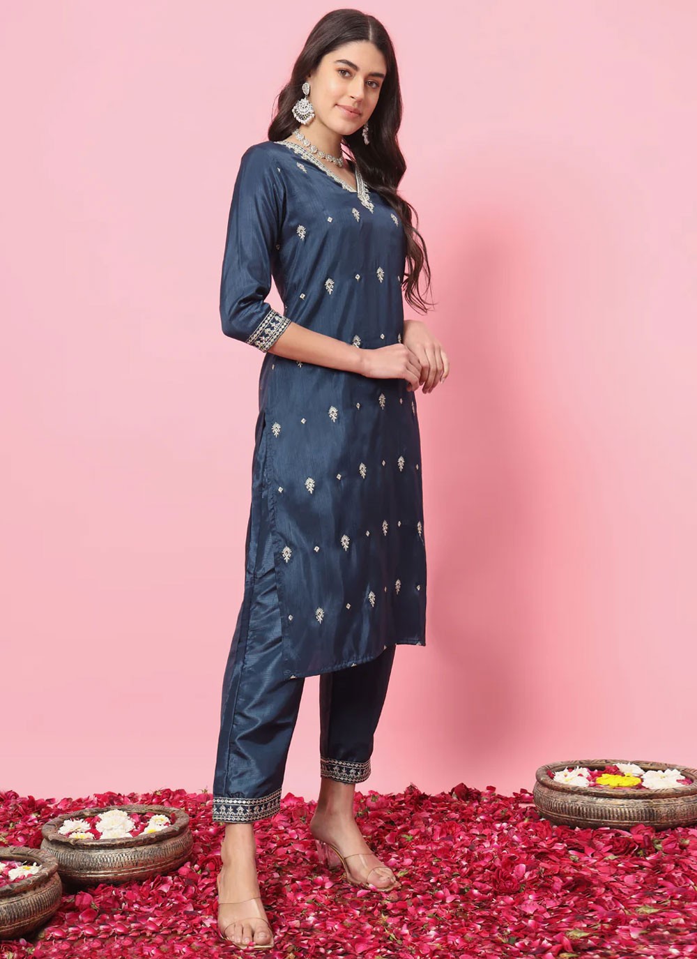 Silk Blend Salwar Suit - T2307