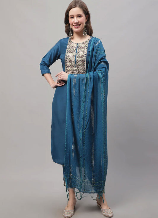 Silk Blend Salwar Suit - T1588