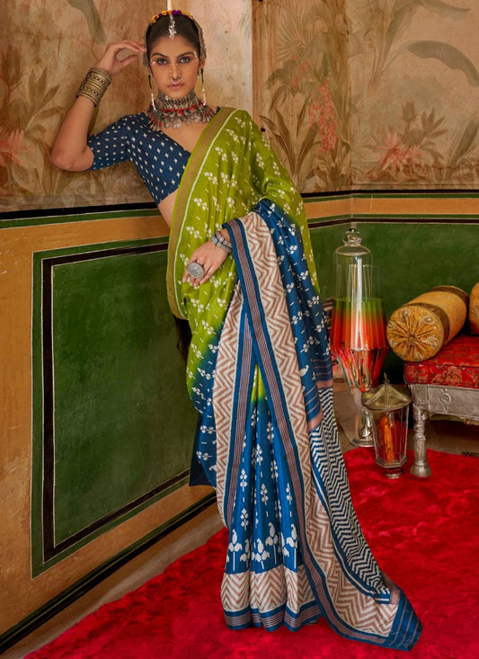 Classic Printed Silk Saree - S9147