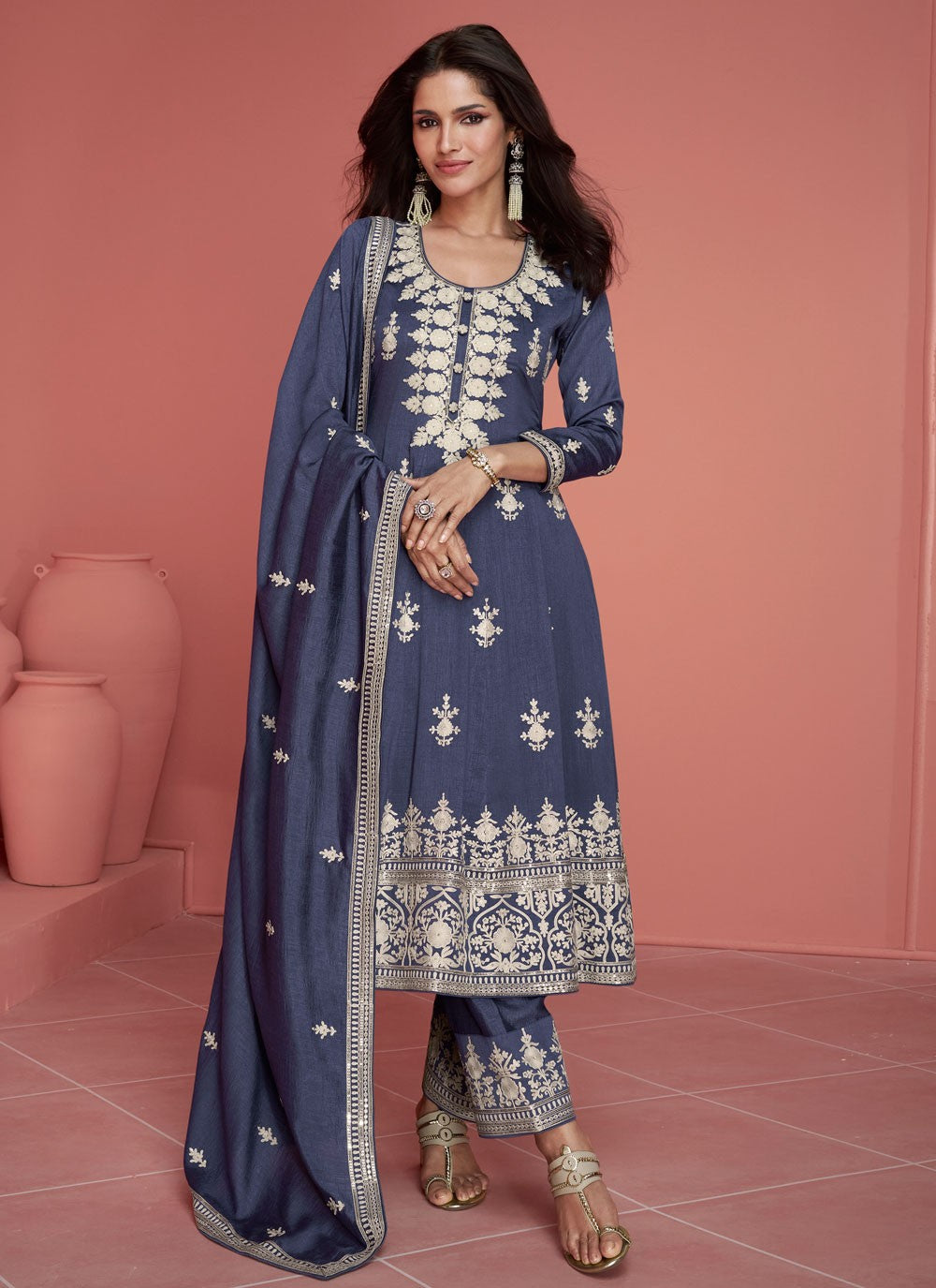 Silk Salwar Suit - T2343