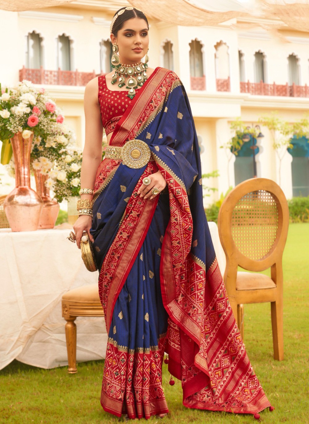 Trendy Patola Print Silk Saree - S4083