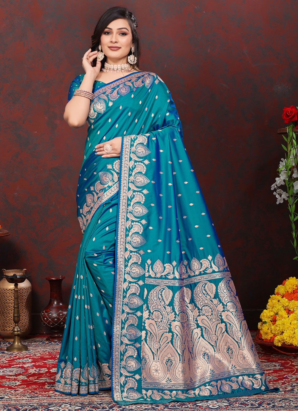 Weaving Zari Silk Saree - S12207