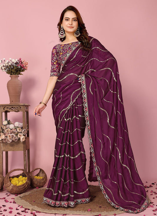 Classic Embroidered Rangoli, Silk Saree - S6884