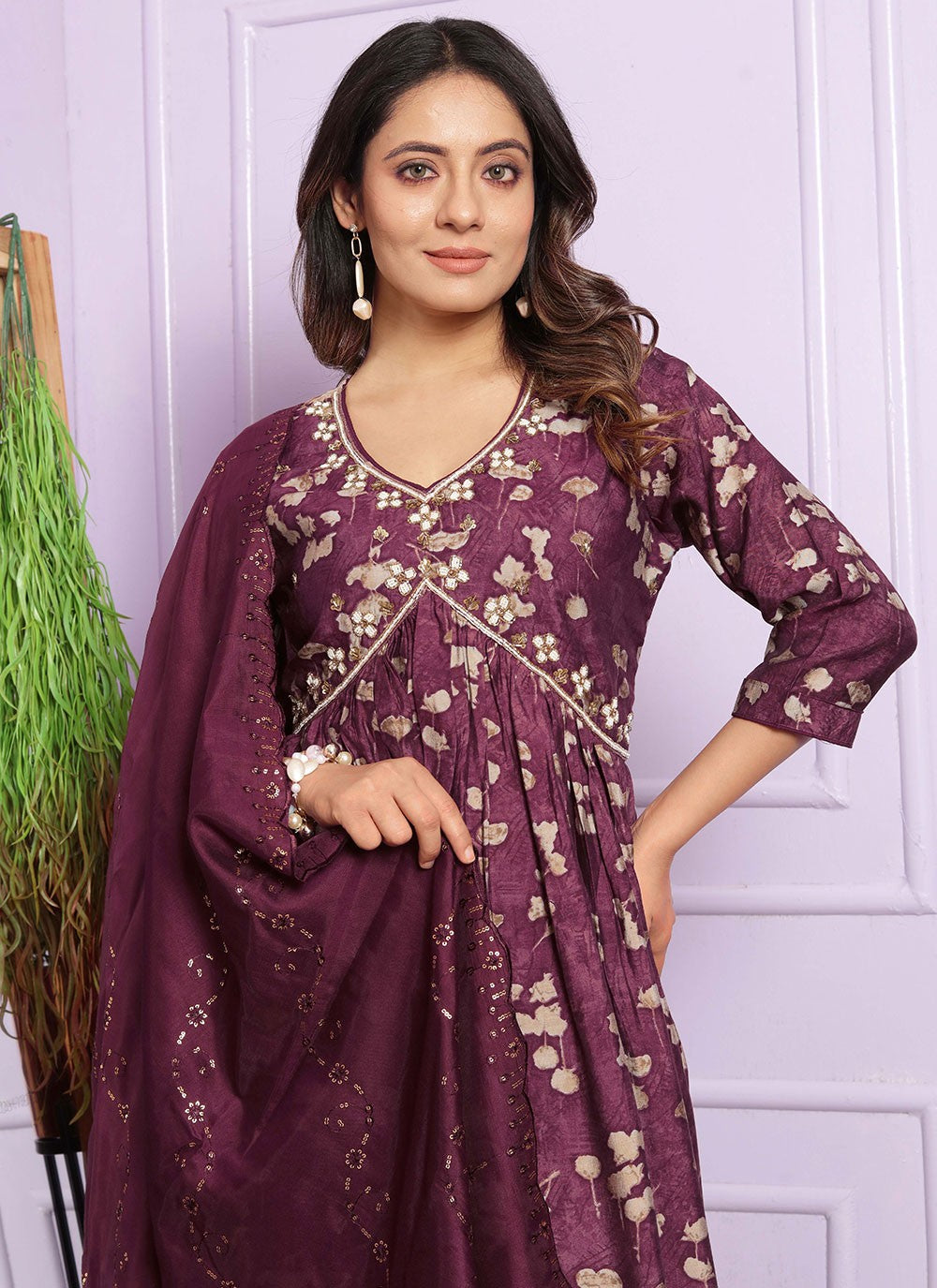 Silk Salwar Suit - T2851