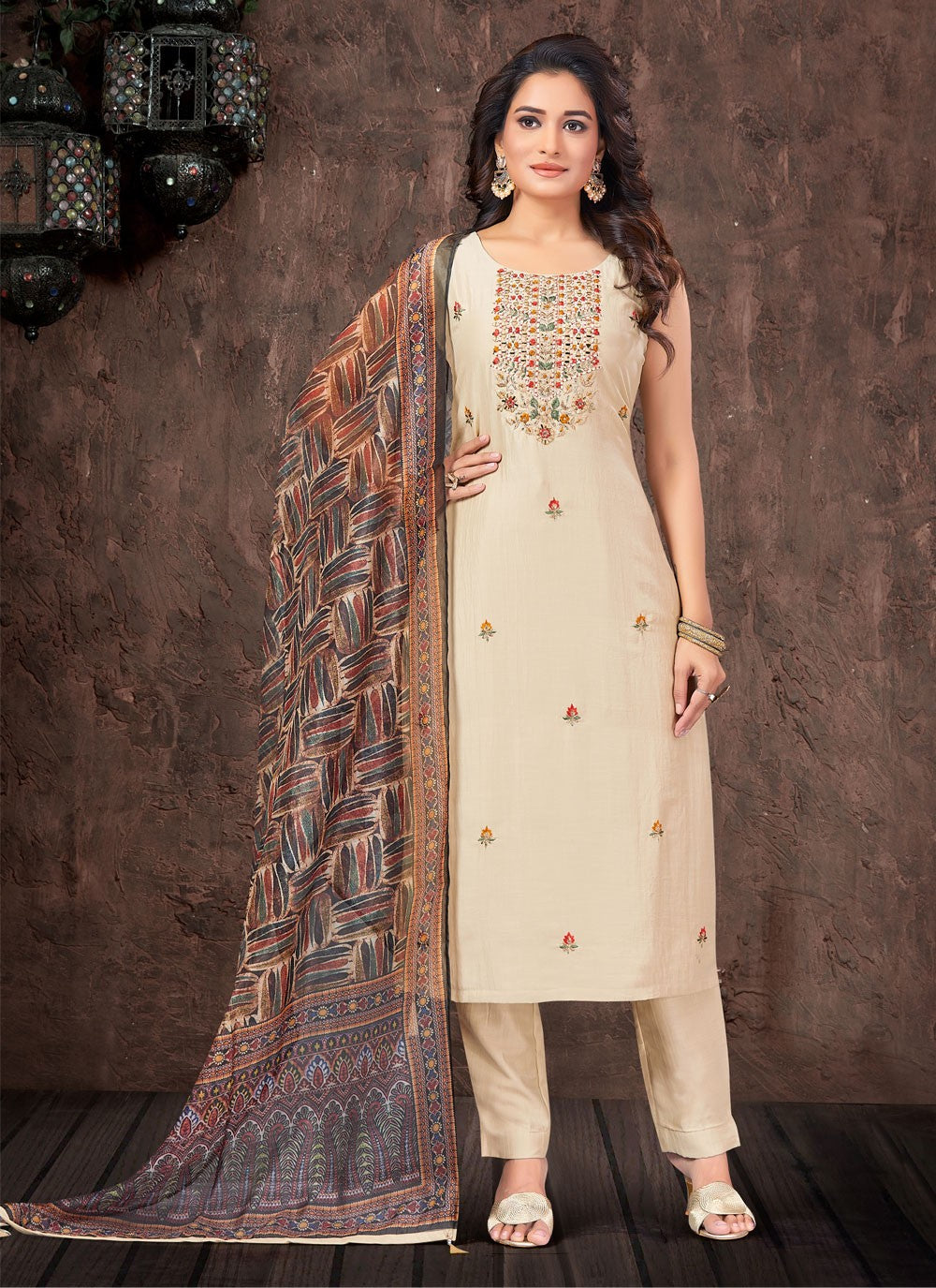 Silk Salwar Suit - T1710