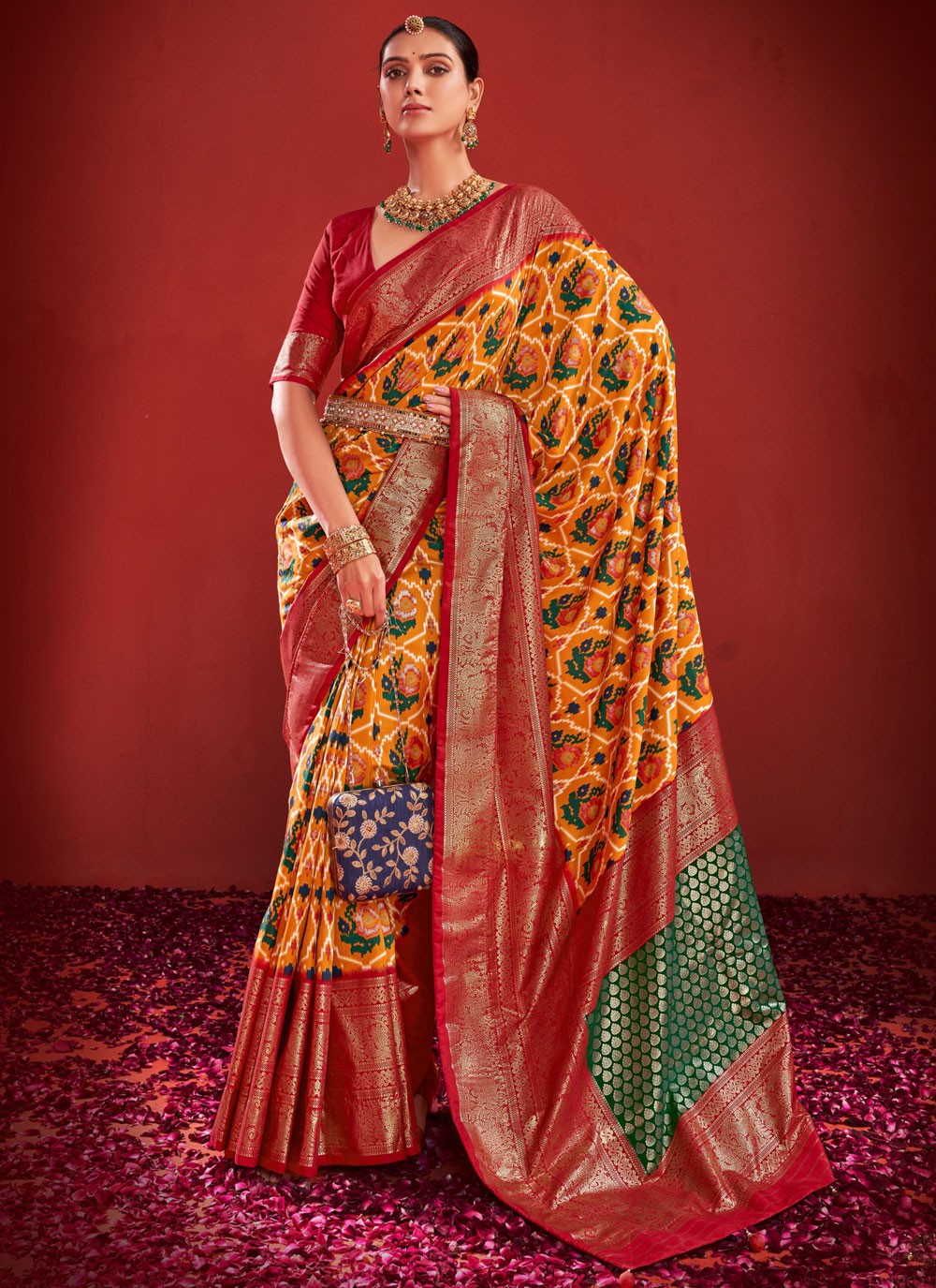 Classic Border Work Silk Saree - S9639