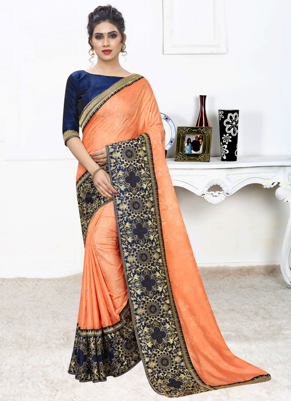 Silk Embroidered Silk Saree - S0253