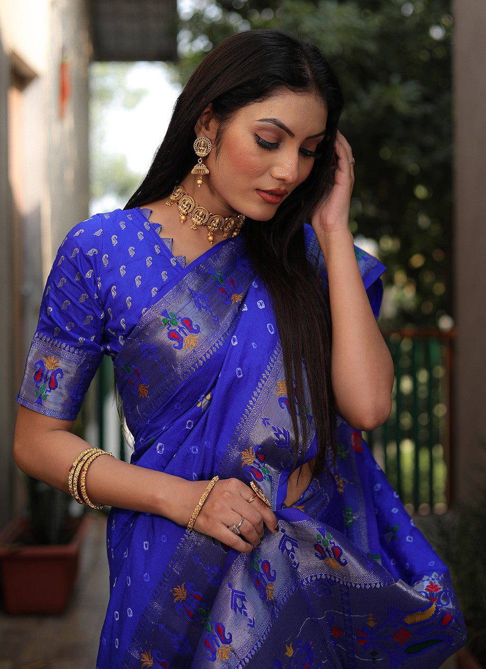 Classic Printed Silk Saree - S8943