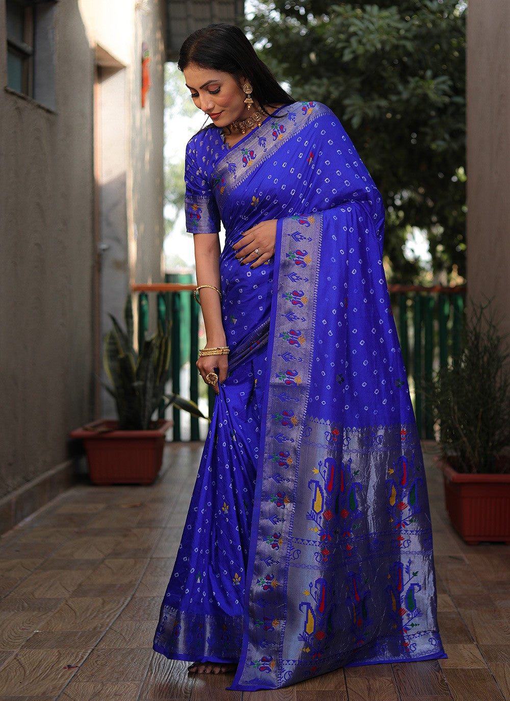 Classic Printed Silk Saree - S8943