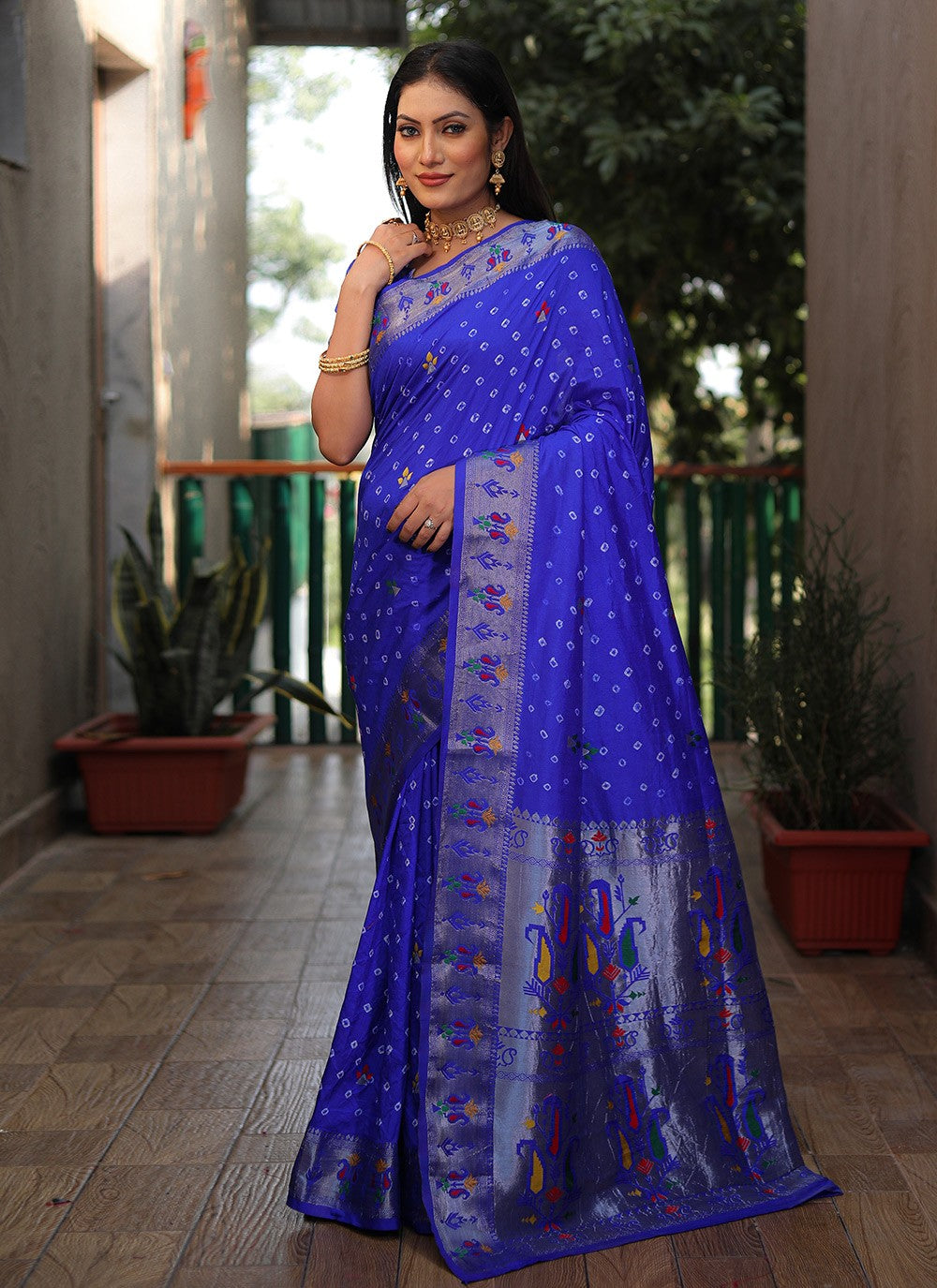 Classic Printed Silk Saree - S8943