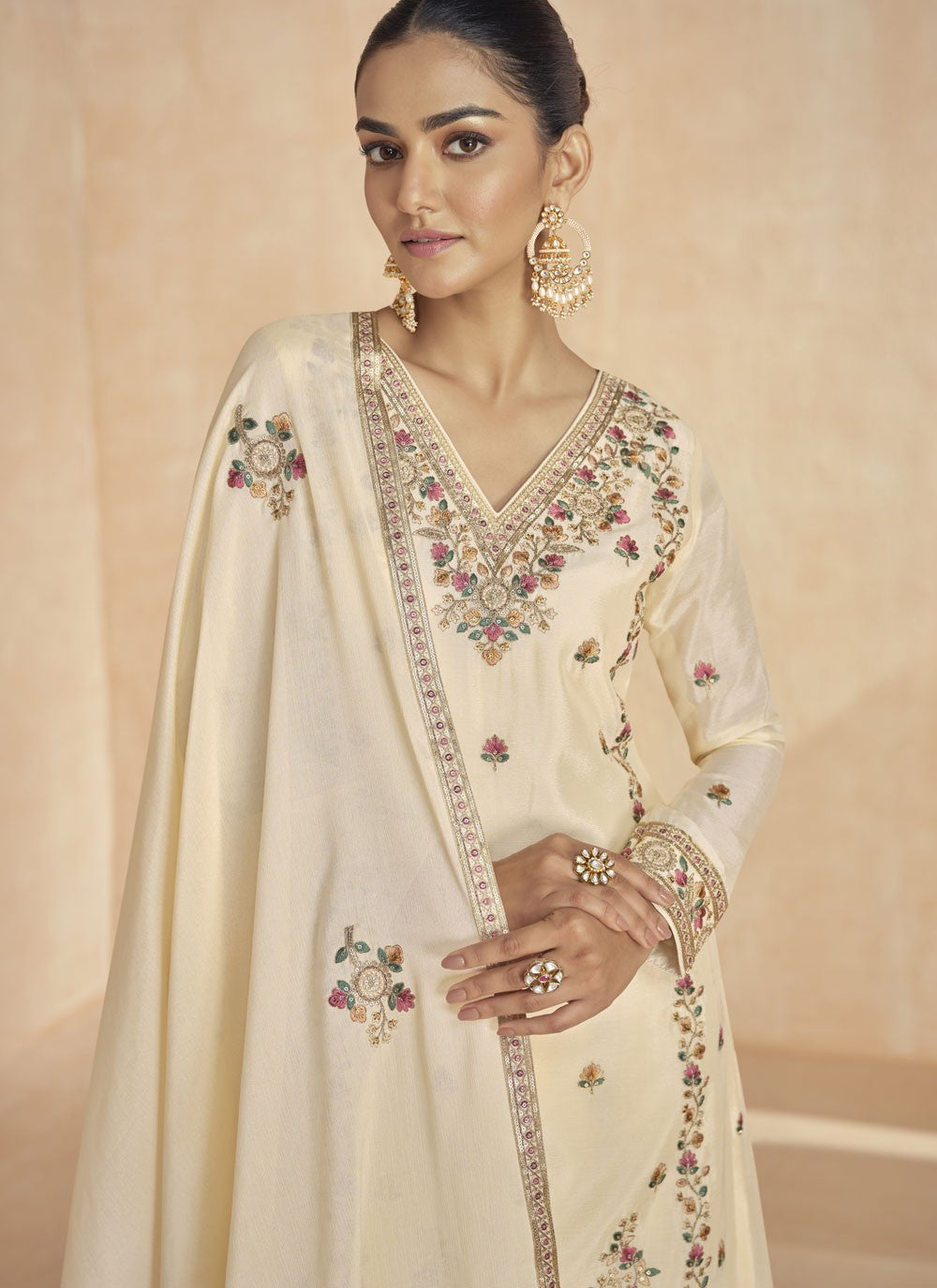 Chinon, Silk Salwar Suit - T3829