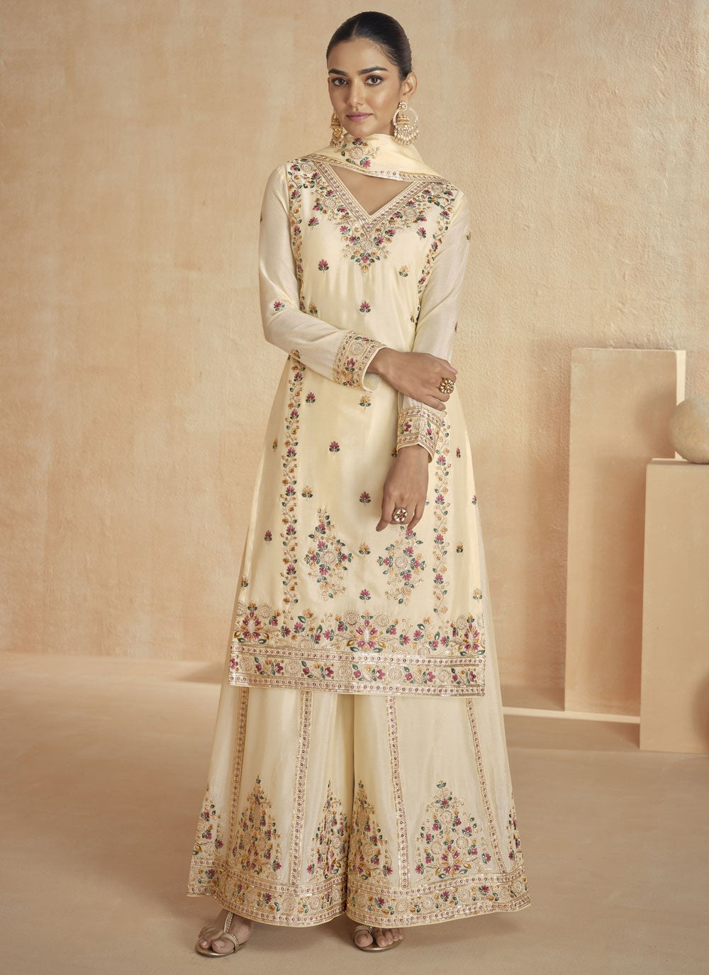 Chinon, Silk Salwar Suit - T3829